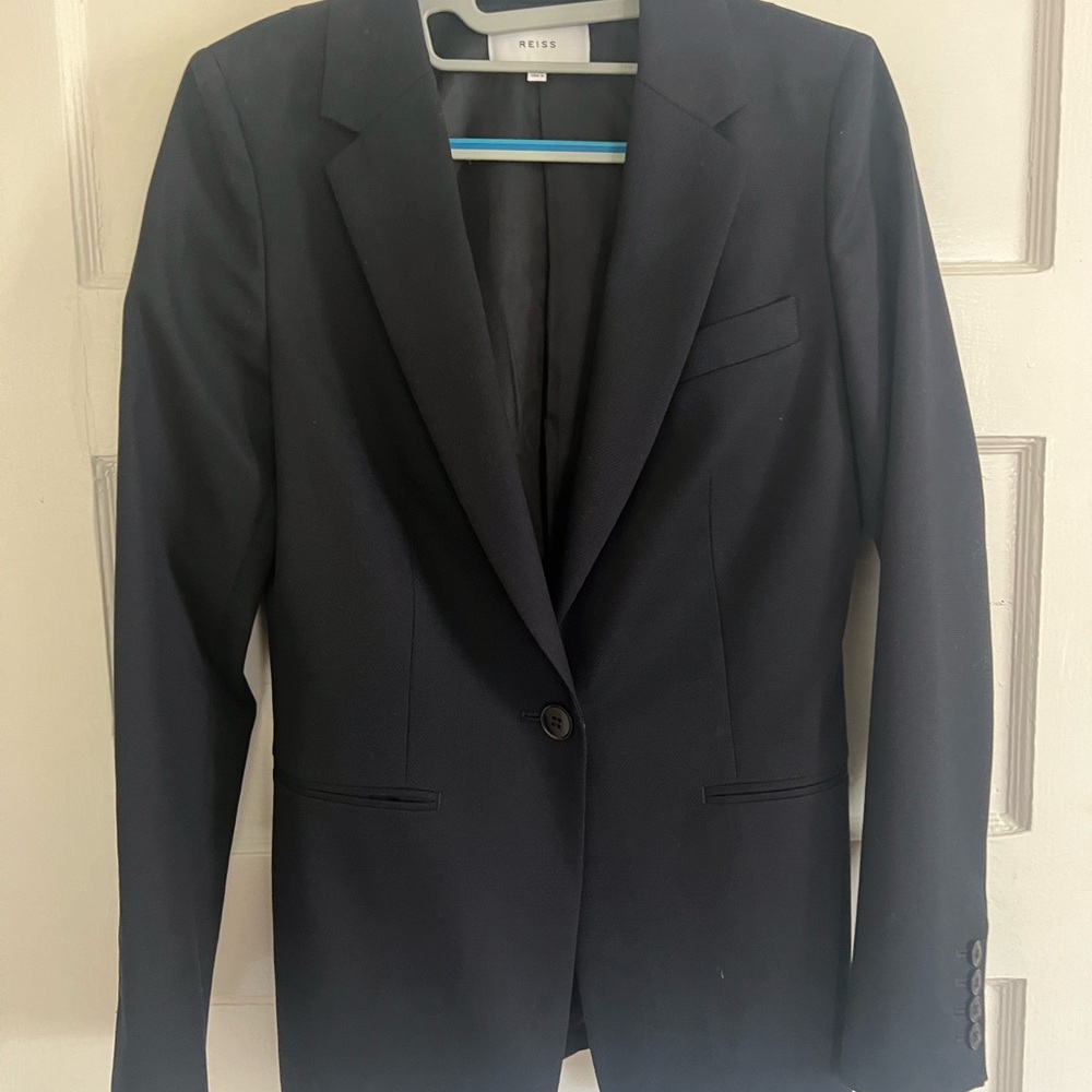Reiss navy suit set - like new
